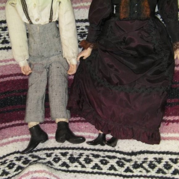 For Doll Collecters -- Pair of 1950s Maggie Heads Antique Dolls - Picture 10 of 12